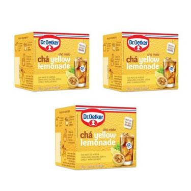 Imagem de Kit 3 Chá Yellow Lemonade Dr. Oetker 20g  Caixa com 10 Sachês Cada