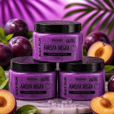 Imagem de Kit 3 Esfoliante Rosto e Corpo 300g Diversas Fragrancias Pele Macia e 