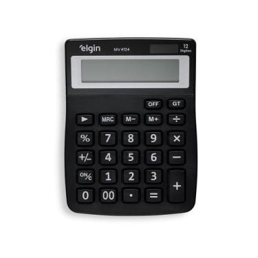 Imagem de Calculadora de Mesa MV4124 - 12 Dígitos Função Correção Preta - ElGIN