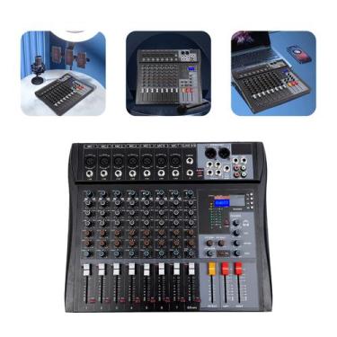 Imagem de Mesa de Som LIYUANJUN 8 Canais Bluetooth USB 110V