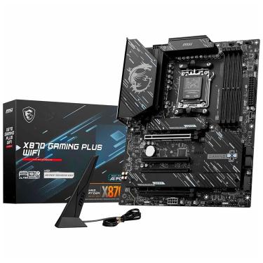 Imagem de Placa Mãe MSI X870 Gaming Plus Wi-Fi com Socket AM5 DDR5 ATX Bluetooth 5.2 RGB 4x M.2 Pcie 5.0