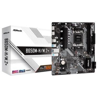 Imagem de Placa Mãe Asrock B650M-H-M.2+ com Socket AM5 e DDR5 para Gaming em Micro ATX com RGB e 2x M.2