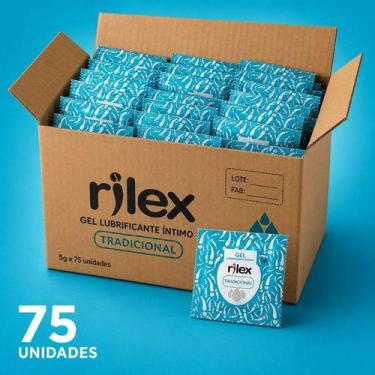 Imagem de Pro Kit 75 Sachês Gel Lubrificante Rilex 5g - Aroma Trad Alta Qualidad