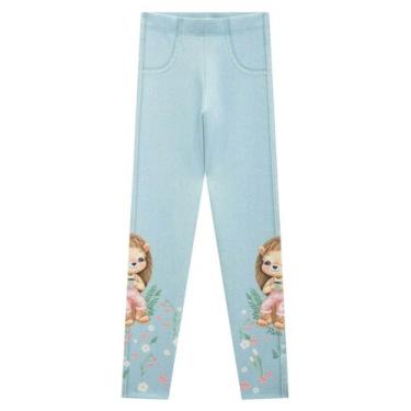 Imagem de Calça Legging Menina Estampada Infanti, Azul claro, 8