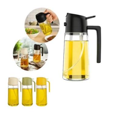 Imagem de Galheteiro Borrifador Azeite Vinagre Dosador 470ml de Vidro - TOP RIO