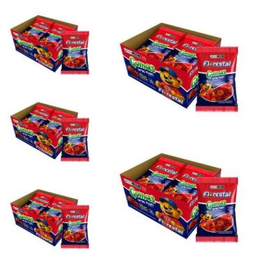 Imagem de KIT 5 Goma Urso Flopi Sabor Morango e Laranja 180g Cada