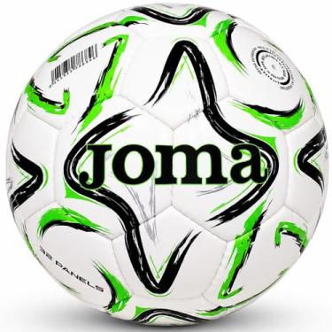 Imagem de Bola Futebol Campo Joma Egeo II Oficial PU Costurada à Mão, Branco, Ve