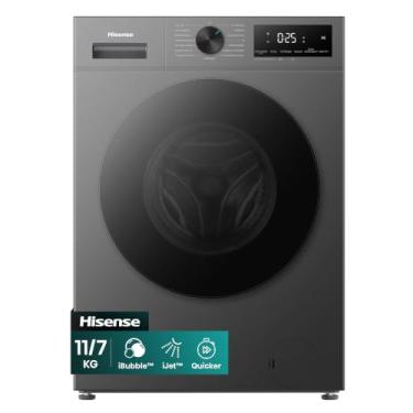 Imagem de Lava e Seca Hisense 11Kg WD1I1141BT1 Compacta Fit e Função Steam Inverter Titânio