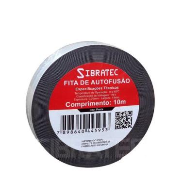 Imagem de Fita Isolante de Auto Fusão Cor Preta - Tamanho de 19mm X 10 metros - 
