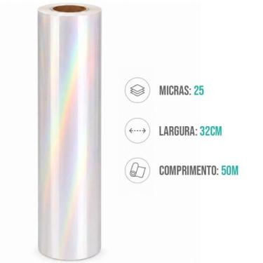 Imagem de BOPP Holográfico Regular Mundoware para Laminação a Quente Filme 25 Mi