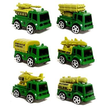 Imagem de Caminhão de Brinquedo Baby Fricção Kit Militar com 6 Carrinhos