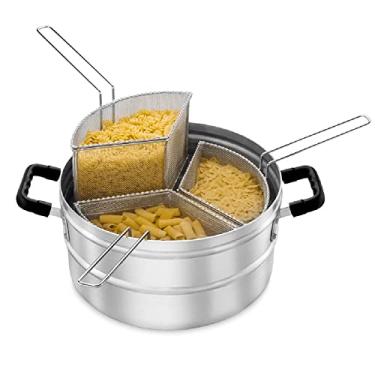Imagem de Espagueteira de Alumínio com 3 Cestos, sem Tampa, Alças em Baquelite 36cm(D) x20cm(A) 18 L