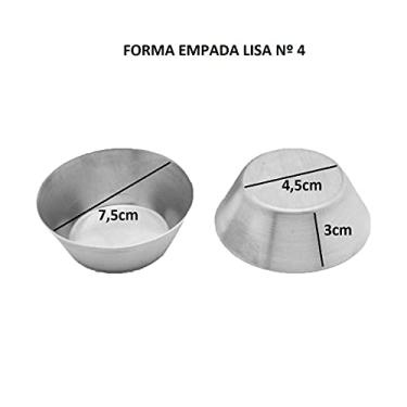 Imagem de Forminhas de Empada Lisa N°4 em alumínio Fest Formas -12 Unidades