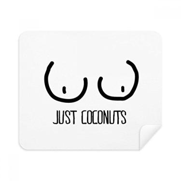 Imagem de Just Coconuts Pano de limpeza divertido para desenho de 2 peças, tecido de camurça