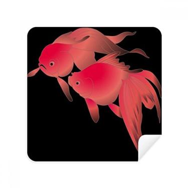 Imagem de Pintura de cultura japonesa óculos de peixe pano limpador de tela tecido camurça pacote com 2