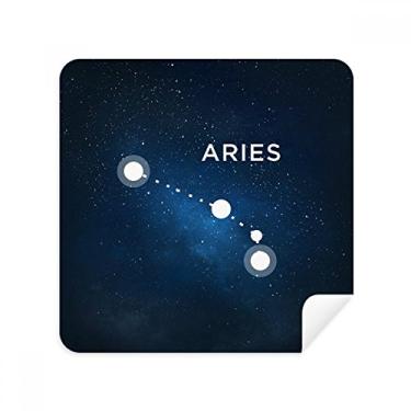 Imagem de Aries Constelação signo do zodíaco óculos pano pano limpador de tela tecido camurça pacote com 2