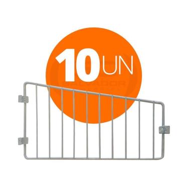 Imagem de KIT - 10 Divisórias para Cestos 30cm Branco New Plus - SA Gôndolas