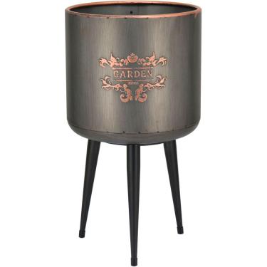 Imagem de CONSOLE CACHEPÔ 46x25x25cm METAL BRONZE COM PÉ