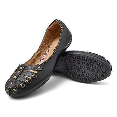 Imagem de Sapatilha femininna jovem brisa couro 3001 BP preto Cor:Preto;Tamanho:35;Genero:Feminino