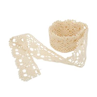 Imagem de Fita de renda fio de algodão DIY costura artesanato suprimentos 10 jardas bege acessórios decorativos para decoração de roupas