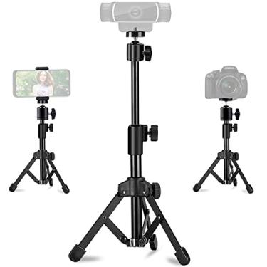 Imagem de Tripé de webcam extensível para desktops tripé para câmera/telefone/webcam, tripés de mesa, suporte de webcam compatível com webcams Logitech C925e C922x C922 C930e C930 C920 C615/iPhone/anel de luz