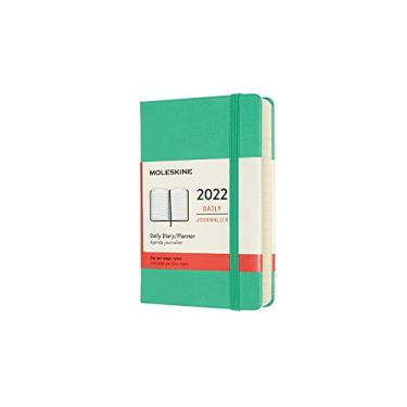Imagem de Moleskine 8056420858563 - 12 maanden dagelijks dagboek, 2022 agenda met hardcover, zakformaat 9x14, ijsgroene kleur,Pocket,ijsgroen