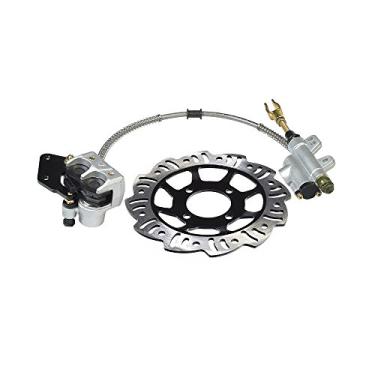 Imagem de AlveyTech freio traseiro para os pés, disco, pastilhas, conjunto de cilindro mestre para bicicletas de 110cc e 125cc