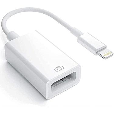 Imagem de Adaptador de câmera Lightning para USB, certificado MFi USB 3.0 OTG cabo adaptador para iPhone iPad, adaptador USB portátil suporta leitor de cartão conectado, disco U, teclado, mouse, pen drive USB - Plug & Play