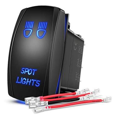 Imagem de Nilight SPOT Luzes Interruptor de Barra de Luz LED Interruptor de 5 Pinos Laser On/Off Interruptores 20A/12V 10A/24V Interruptor com Conjunto de Fios Jumper para Carros, Caminhões, RVs, 2 Anos de Garantia