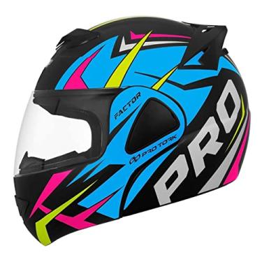 Imagem de CAPACETE ESCAMOTEÁVEL PRO TORK V-PRO JET FACTOR FOSCO AZUL TAM. 60