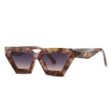 Imagem de Óculos de sol cat eye feminino óculos de sol de armação pequena feminino feminino tons únicos UV400 Lentes De Sol Mujer, C4 Leopard Purple, One size