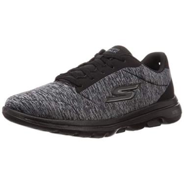 Imagem de Skechers Go Walk 5 True feminino, Preto/preto, 36