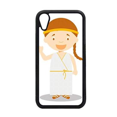 Imagem de Vestido branco longo desenho da Grécia para iPhone XR capa para proteção de telefone Apple