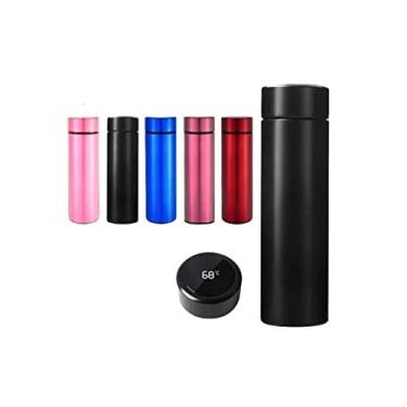 Imagem de Kit 2 Garrafa Térmica Squeeze Aço Inox Agua Café 500ml Quente ou Frio Preto Vácuo