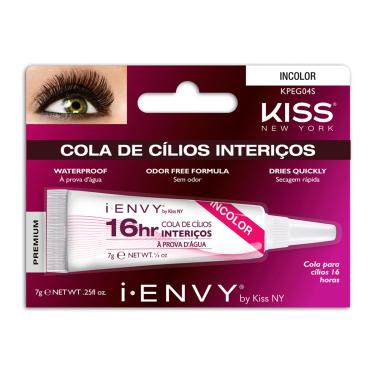 Imagem de Cola para Cílios Postiços I-ENVY by Kiss NY 16h Incolor com 1 unidade First Kiss 1 unidade