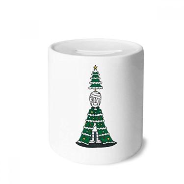 Imagem de DIYthinker Moedas Egito Múmia Horus Árvore de Natal Caixa Dinheiro Caixa de Cerâmica Porta-Moedas Presente
