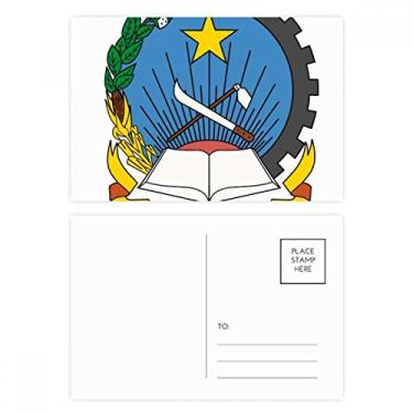 Imagem de Luanda Angola – Conjunto de cartão postal com emblema nacional de aniversário