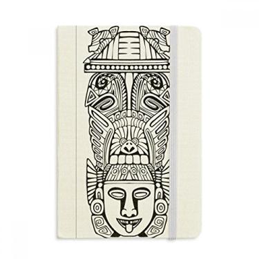Imagem de Bloco de desenho indiano abstrato linha totem bloco de desenho rosto caderno oficial tecido capa dura diário clássico