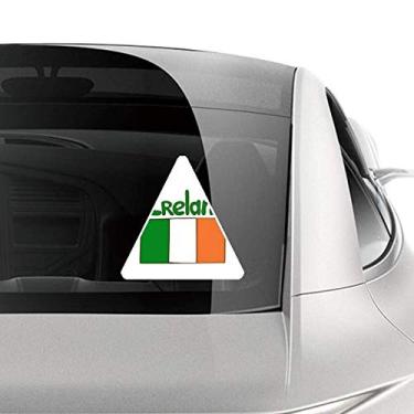 Imagem de DIYthinker Adesivo de carro com estampa verde bandeira nacional da Irlanda para motocicleta e bicicleta
