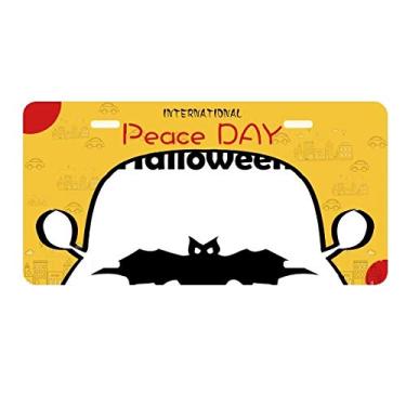 Imagem de DIYthinker Placa de carro Tat Happy Ghost Fear Halloween Decoração Dia da Paz