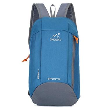 Imagem de Elonglin Mochila ultraleve dobrável pequena para caminhadas e esportes ao ar livre, Azul, 40 cm * 9 cm * 22 cm, Macio
