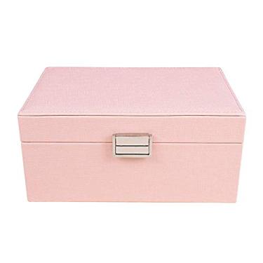 Imagem de Porta-joias, porta-joias portátil com enfeites europeus de trava Brincos domésticos de grande capacidade