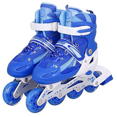 Imagem de Patins silenciosos ABEC-7 para crianças, patins com vedação tripla segura com 5 tamanhos ajustáveis (freio à direita)