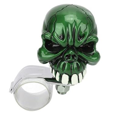 Imagem de BstXqty Volante Giratório KnobPower Handle Skull Shape Universal Power Handle Turning Driving Universal Fit For Cars Trucks Tractors Boats(verde)