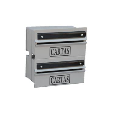 Imagem de Caixa Correio Condomínio Detrás Para Grade Cinza 2 Módulos