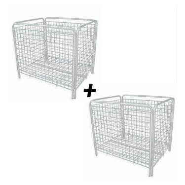 Imagem de 2 Cesto Porta Expositor Fraldas Farmácia Bola Utilidades