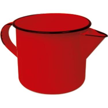 Imagem de Caneca Leiteira Com Bico Fervedor Esmaltado Ágata Vermenho - 1 litro