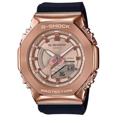 Imagem de Relógio CASIO G-SHOCK feminino anadigi rosê GM-S2100PG-1A4DR