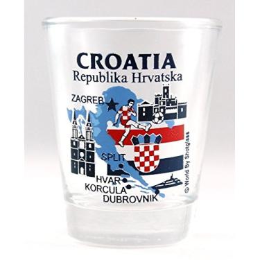 Imagem de Vidro de colagem de ícones e monumentos da Croácia