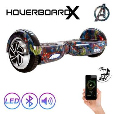 Imagem de Skate Eletrico 6,5" Avengers Hoverboardx Com Led E Bolsa